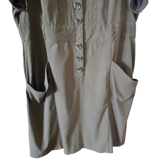 PLUS SIZE*****Robbie Bee Olive Midi Dress - Picture 4 of 11
